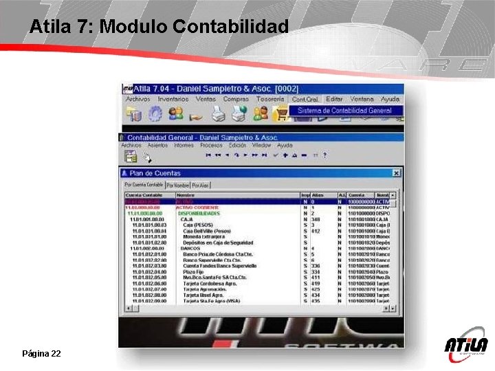 Atila 7: Modulo Contabilidad Página 22 