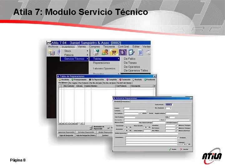 Atila 7: Modulo Servicio Técnico Página 8 