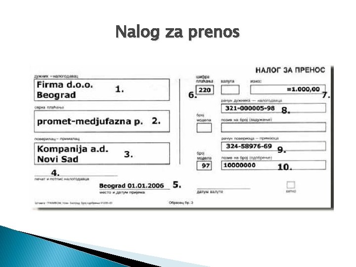 Nalog za prenos 