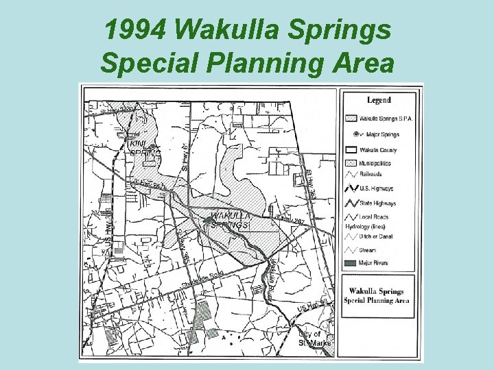 1994 Wakulla Springs Special Planning Area 