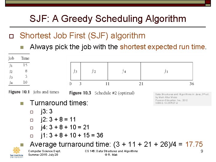 SJF: A Greedy Scheduling Algorithm o Shortest Job First (SJF) algorithm n n Always SJF: A Greedy Scheduling Algorithm o Shortest Job First (SJF) algorithm n n Always