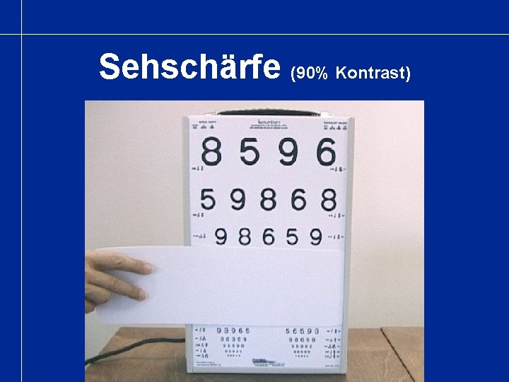 Sehschärfe (90% Kontrast) 