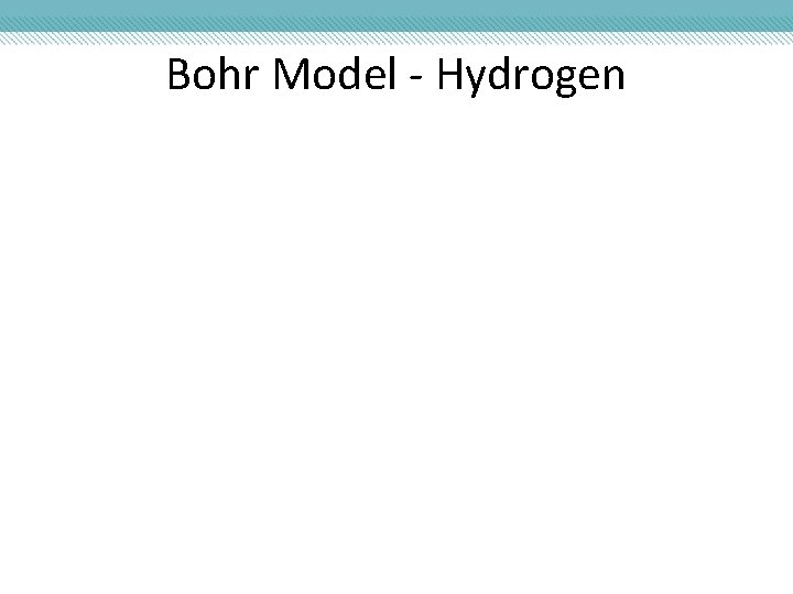 Bohr Model - Hydrogen 