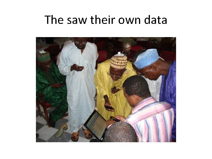 The saw their own data 