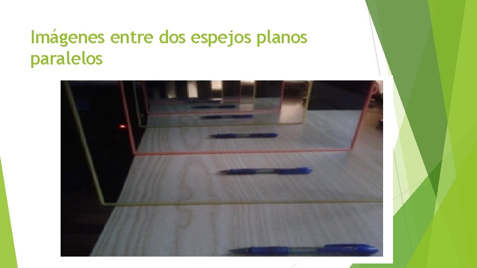 Imágenes entre dos espejos planos paralelos 