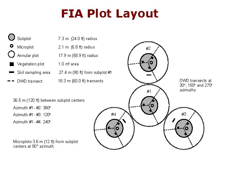FIA Plot Layout Subplot 7. 3 m (24. 0 ft) radius Microplot 2. 1 FIA Plot Layout Subplot 7. 3 m (24. 0 ft) radius Microplot 2. 1