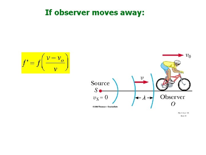 If observer moves away: 