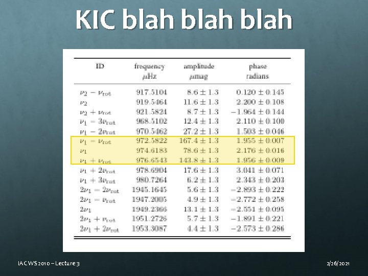 KIC blah IAC WS 2010 – Lecture 3 2/26/2021 