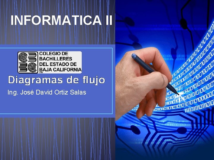 INFORMATICA II Diagramas de flujo Ing. José David Ortiz Salas 