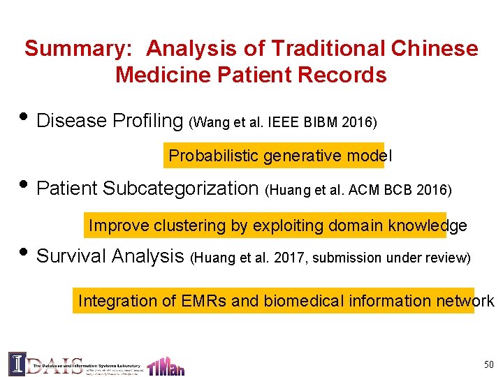 Summary: Analysis of Traditional Chinese Medicine Patient Records • Disease Profiling (Wang et al.