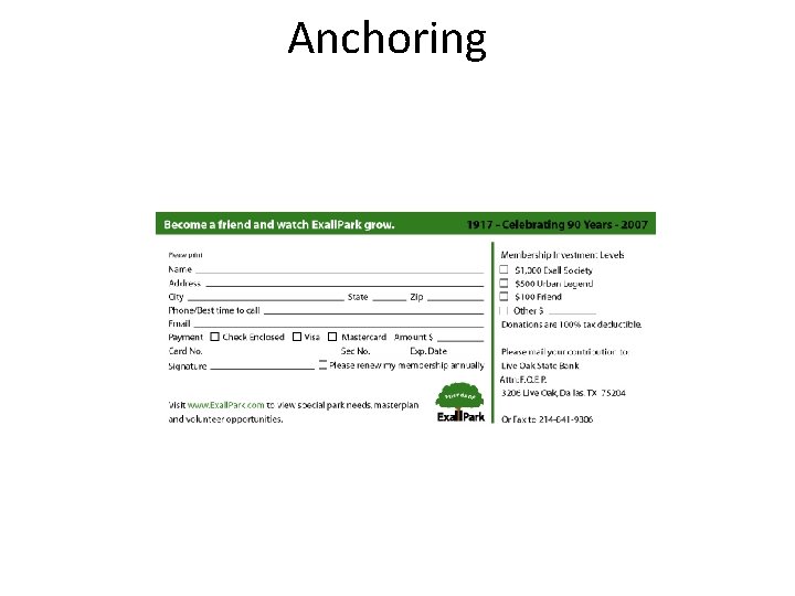 Anchoring 