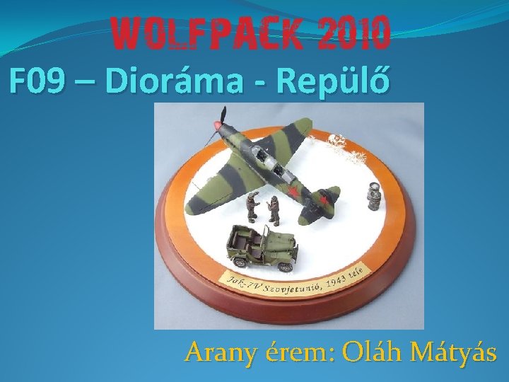 F 09 – Dioráma - Repülő Arany érem: Oláh Mátyás 