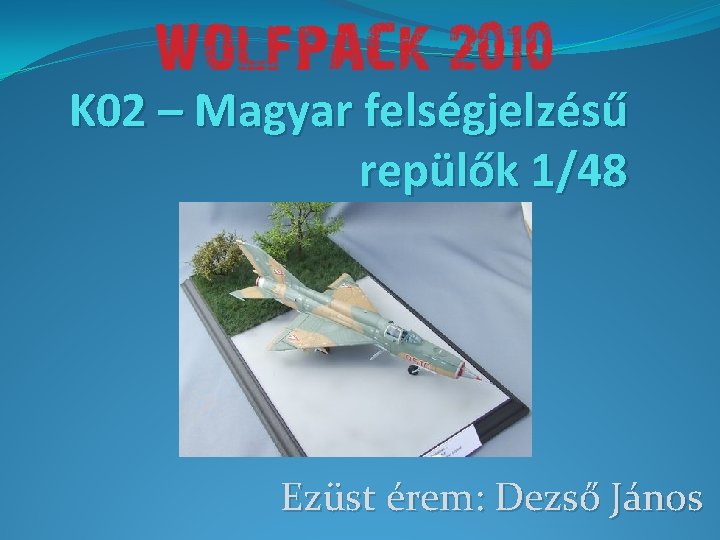 K 02 – Magyar felségjelzésű repülők 1/48 Ezüst érem: Dezső János 