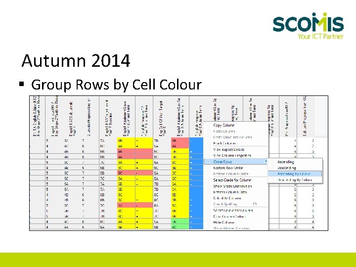 Autumn 2014 § Group Rows by Cell Colour 