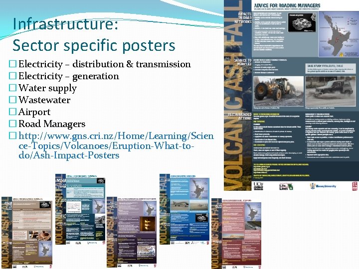 Infrastructure: Sector specific posters � Electricity – distribution & transmission � Electricity – generation