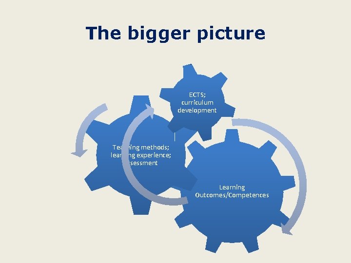 BOLOGNA PROCESS and LEARNING THE BIGGER PICTURE