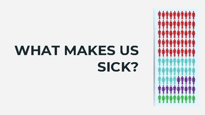 WHAT MAKES US SICK? WHAT MAKES US SICK?