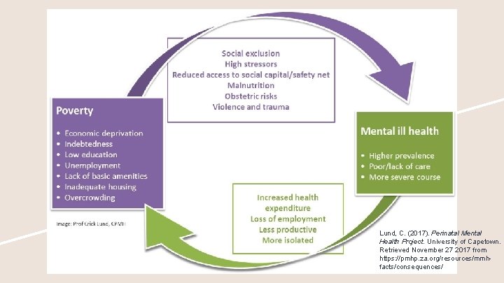 Lund, C. (2017). Perinatal Mental Health Project. University of Capetown. Retrieved November 27 2017 Lund, C. (2017). Perinatal Mental Health Project. University of Capetown. Retrieved November 27 2017