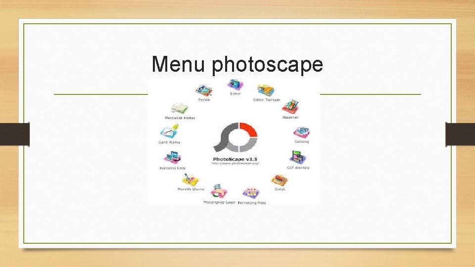Menu photoscape 