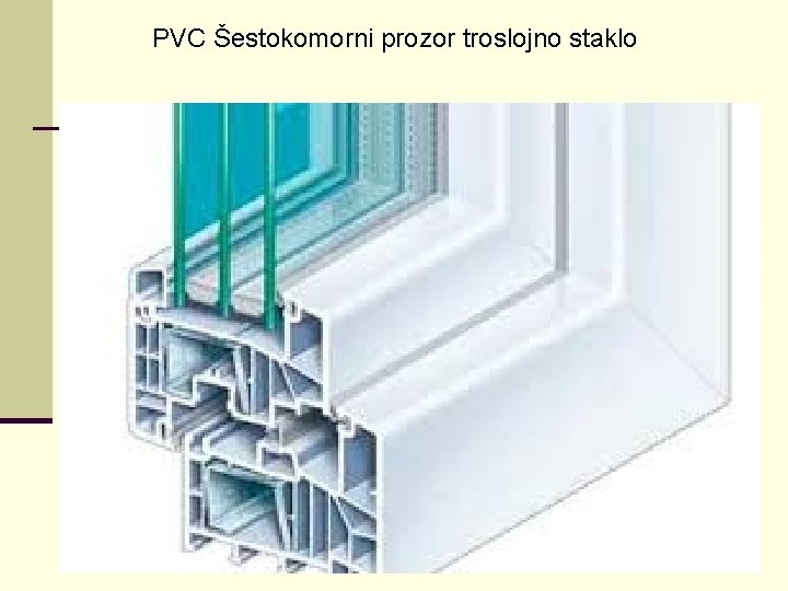 PVC Šestokomorni prozor troslojno staklo 
