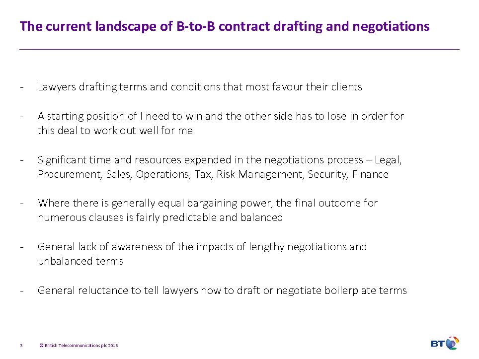 The current landscape of B-to-B contract drafting and negotiations - Lawyers drafting terms and