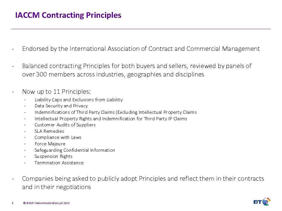 IACCM Contracting Principles - Endorsed by the International Association of Contract and Commercial Management