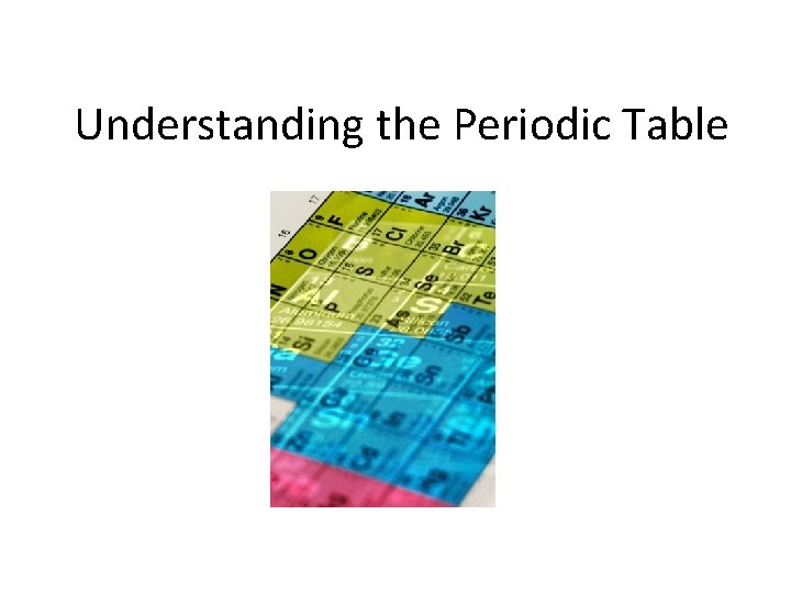 Understanding the Periodic Table 