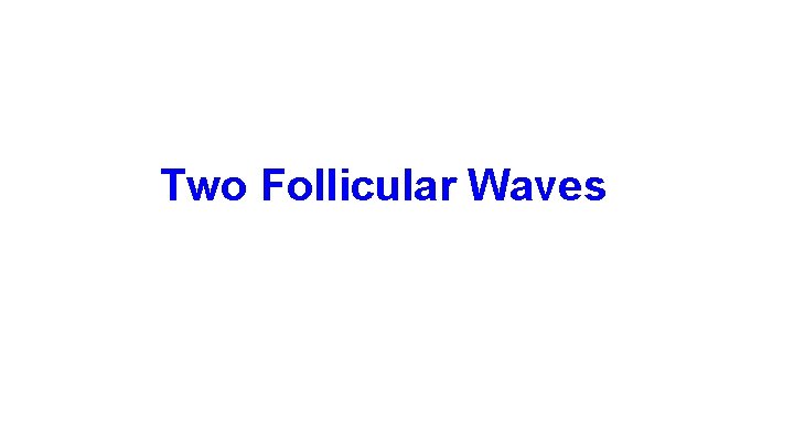 Two Follicular Waves 