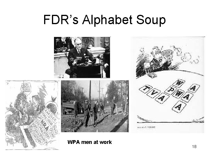 FDR’s Alphabet Soup WPA men at work 18 