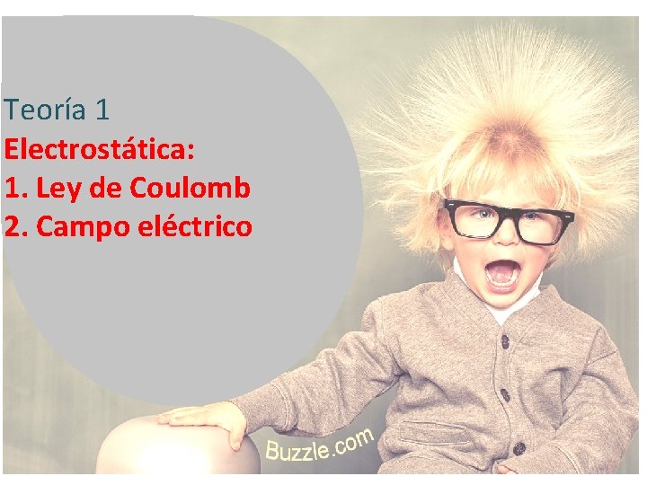 Teoría 1 Electrostática: 1. Ley de Coulomb 2. Campo eléctrico 