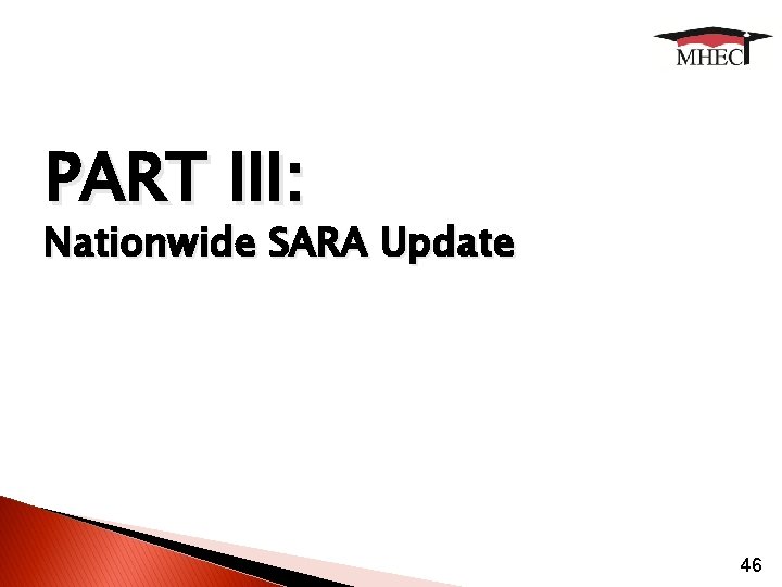 PART III: Nationwide SARA Update 46 