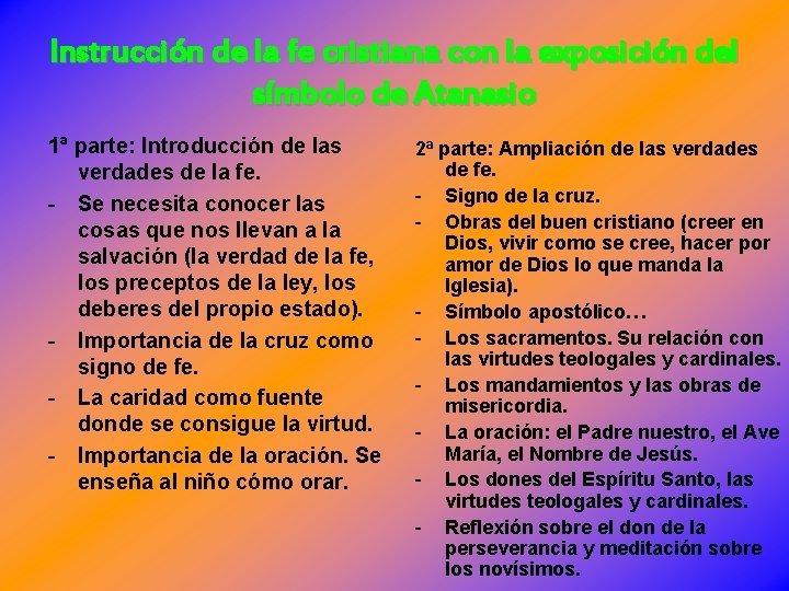 Instrucción de la fe cristiana con la exposición del símbolo de Atanasio 1ª parte: