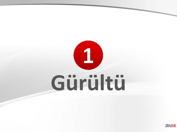 1 Gürültü ZİNDE 