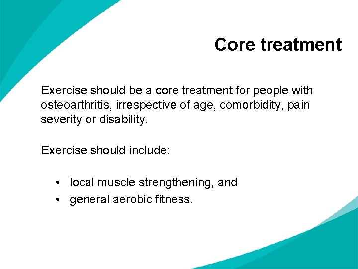 Osteoarthritis Implementing NICE guidance 2008 NICE clinical guideline