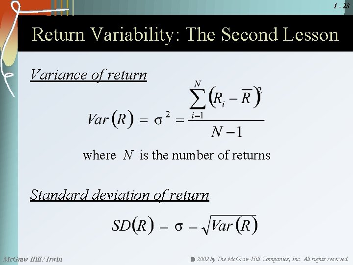 1 Chapter A Brief History of Risk and
