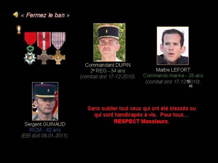  « Fermez le ban » 51 Commandant DUPIN 2 e REG - 34
