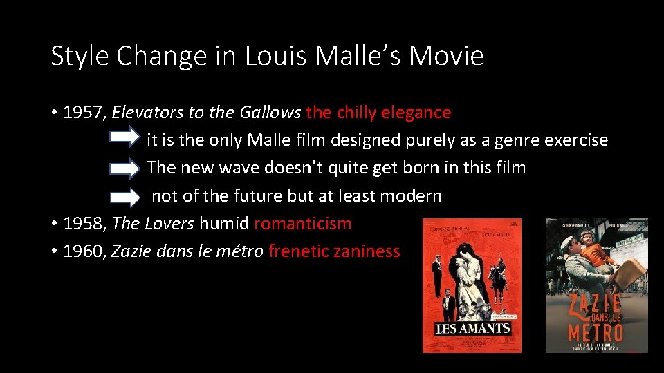 Style Change in Louis Malle’s Movie • 1957, Elevators to the Gallows the chilly Style Change in Louis Malle’s Movie • 1957, Elevators to the Gallows the chilly