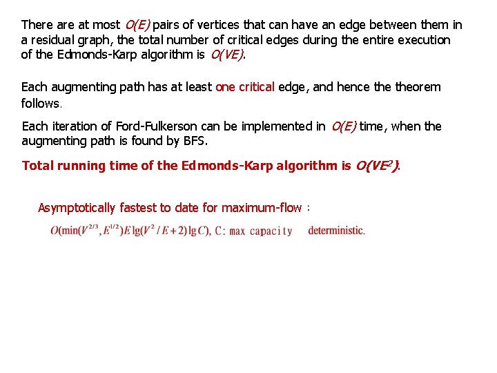 There at most O(E) pairs of vertices that can have an edge between them