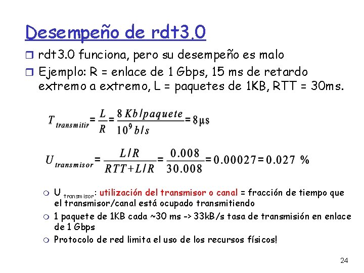 Desempeño de rdt 3. 0 funciona, pero su desempeño es malo Ejemplo: R =