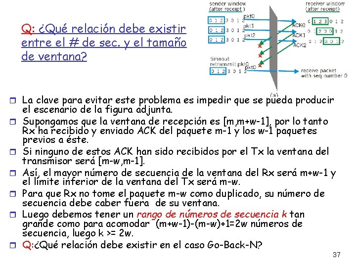 Q: ¿Qué relación debe existir entre el # de sec. y el tamaño de