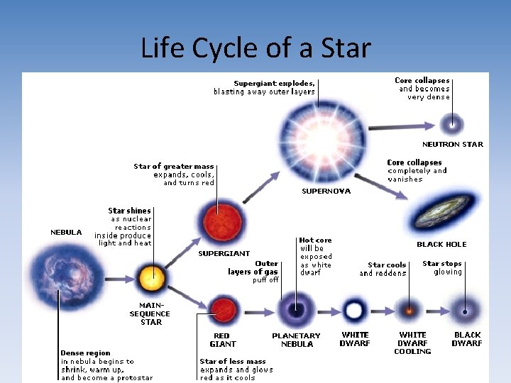Life Cycle of a Star Life Cycle of a Star