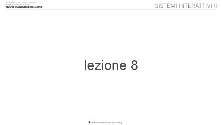lezione 8 