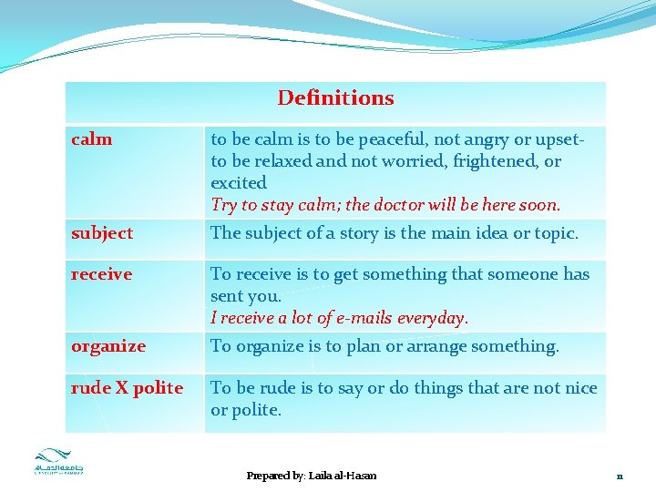 Unit 5 Netiquette Introduction Vocabulary Prepared by Laila