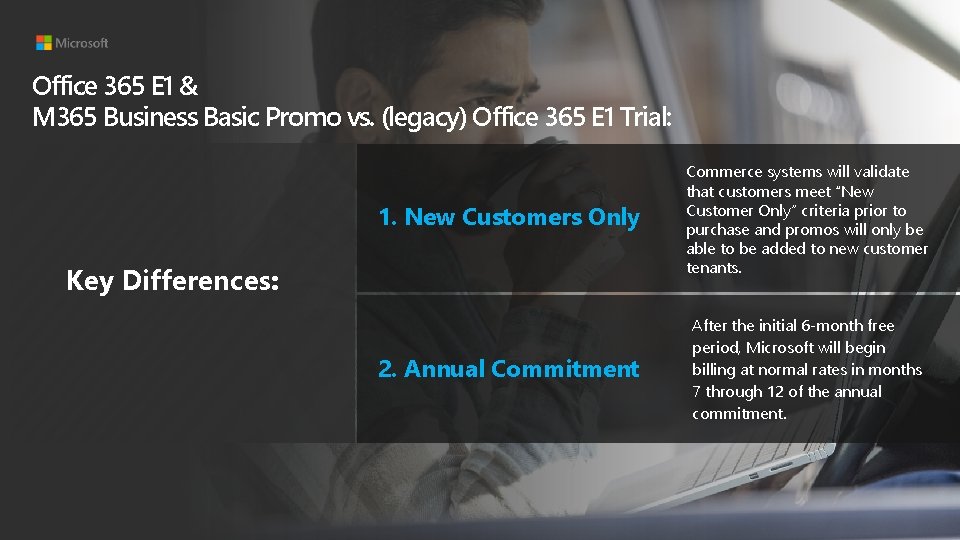 Office 365 E 1 & M 365 Business Basic Promo vs. (legacy) Office 365