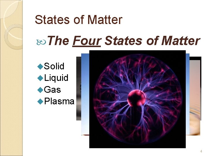 States of Matter The Four States of Matter u. Solid u. Liquid u. Gas