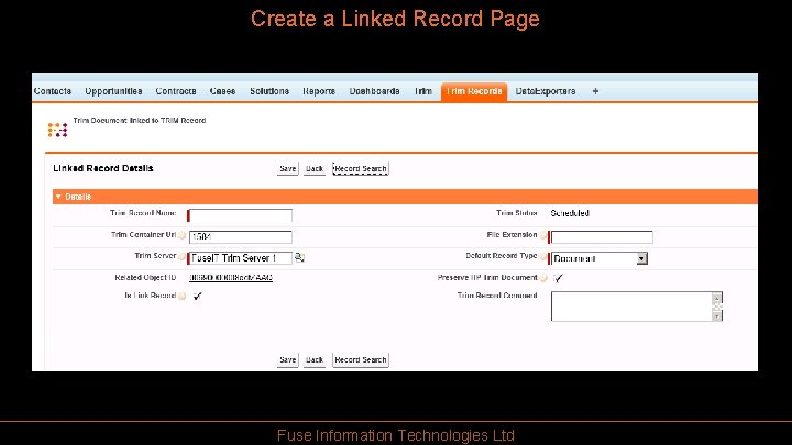 Create a Linked Record Page Fuse Information Technologies Ltd 