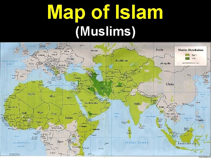 Map of Islam (Muslims) 