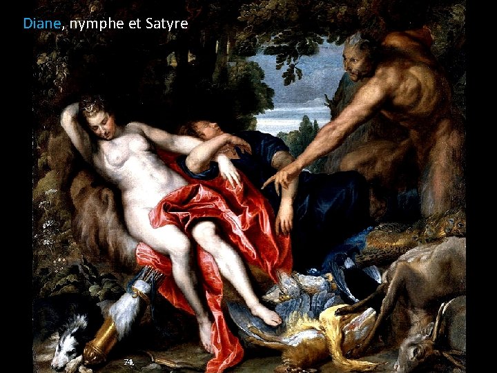 Diane, nymphe et Satyre 