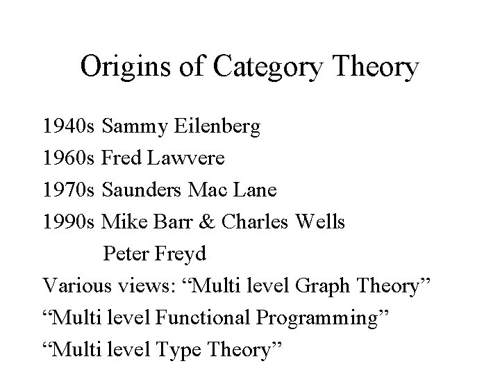 Lecture 2 Introduction to Category Theory Nick Rossiter