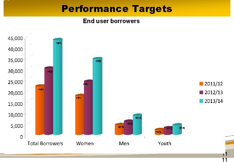 Performance Targets End user borrowers 11 11 